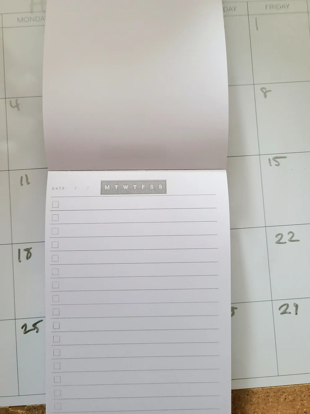 Caliber Hardcover Memo Pad Striped  with Tasks Header - Pink, Lavender, Brown